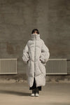 CHENPENG gray drawstring egg-shaped down coat CP20AWJ003